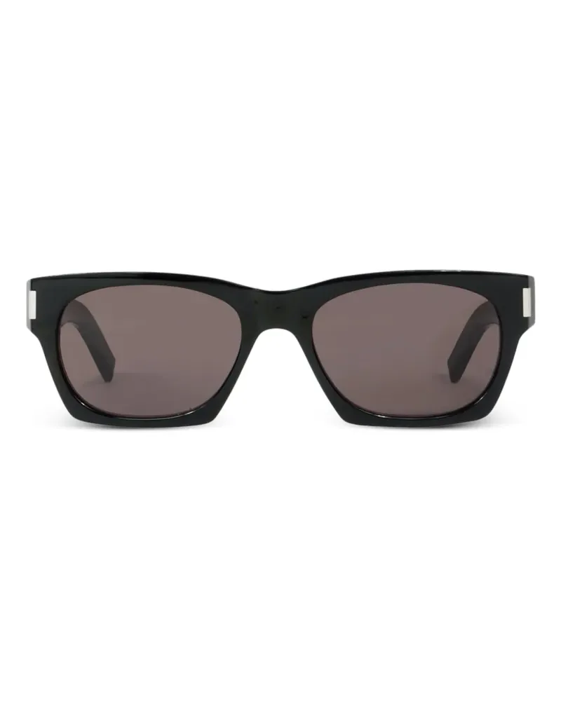 Saint Laurent Sonnenbrille mit eckigem Gestell - Schwarz Schwarz