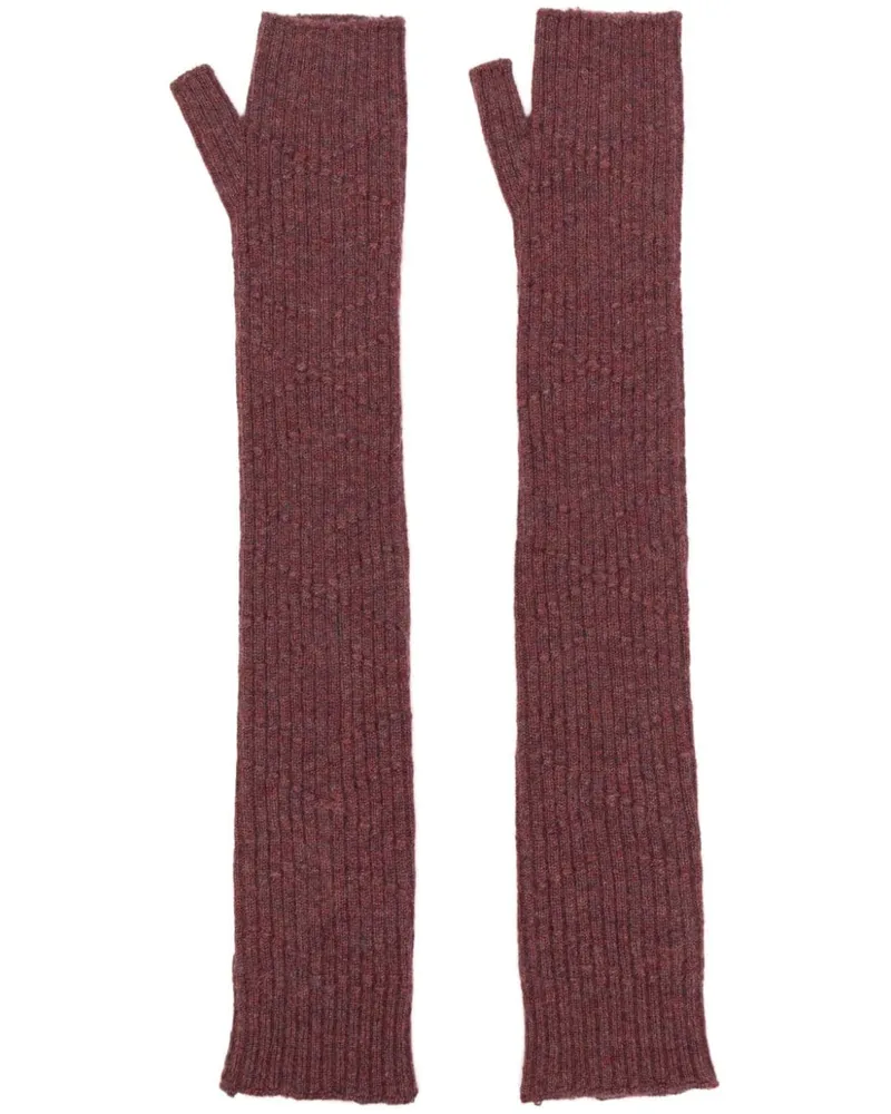 Barrie Fingerlose Handschuhe aus Kaschmir - Rot Rot
