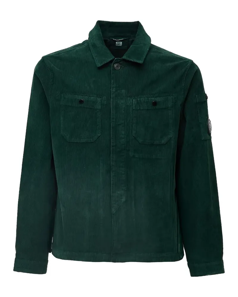 C.P. Company Lens Hemdjacke aus Cord - Grün Grün