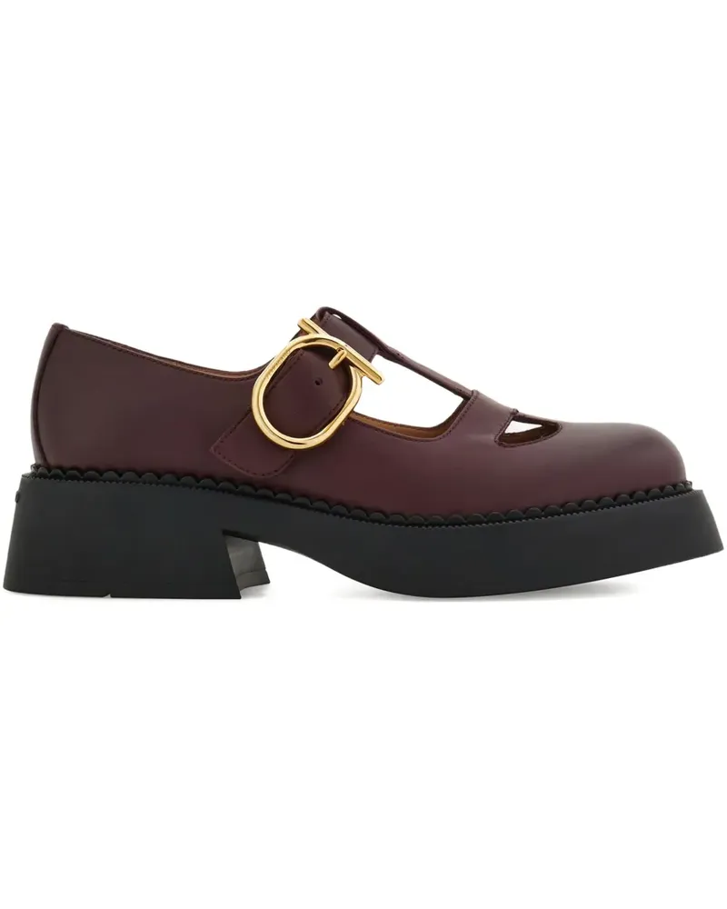 Ferragamo Loafer mit T-Riemen - Rot Rot