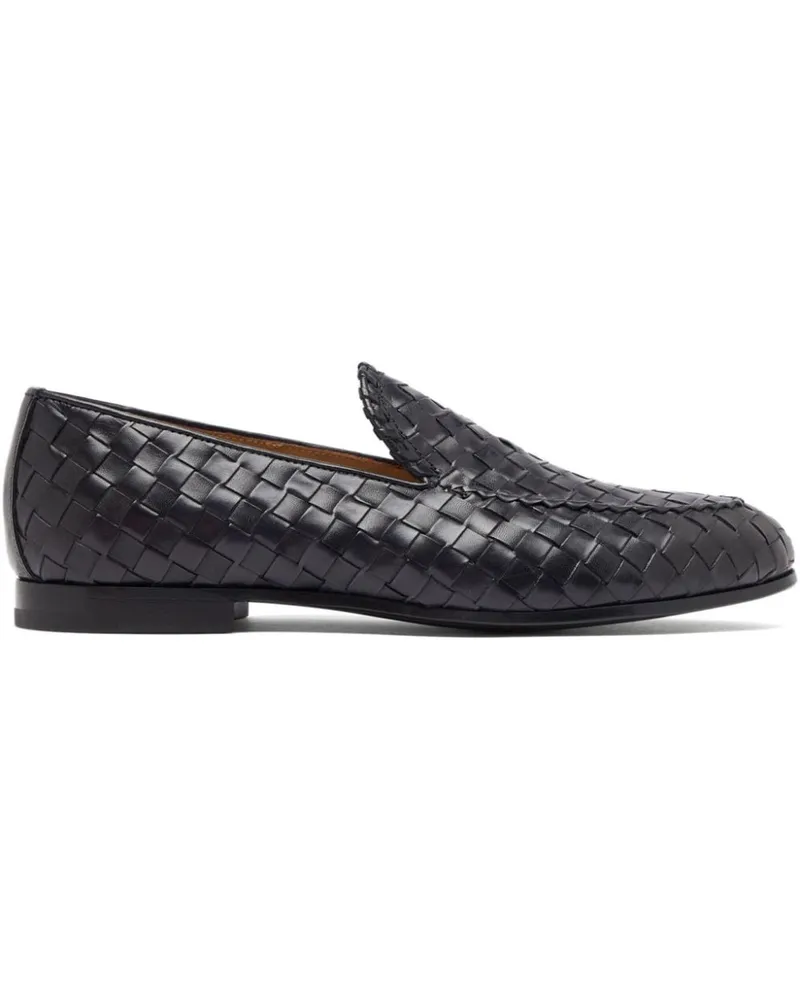Scarosso Vittorio Loafer mit Webmuster - Schwarz Schwarz
