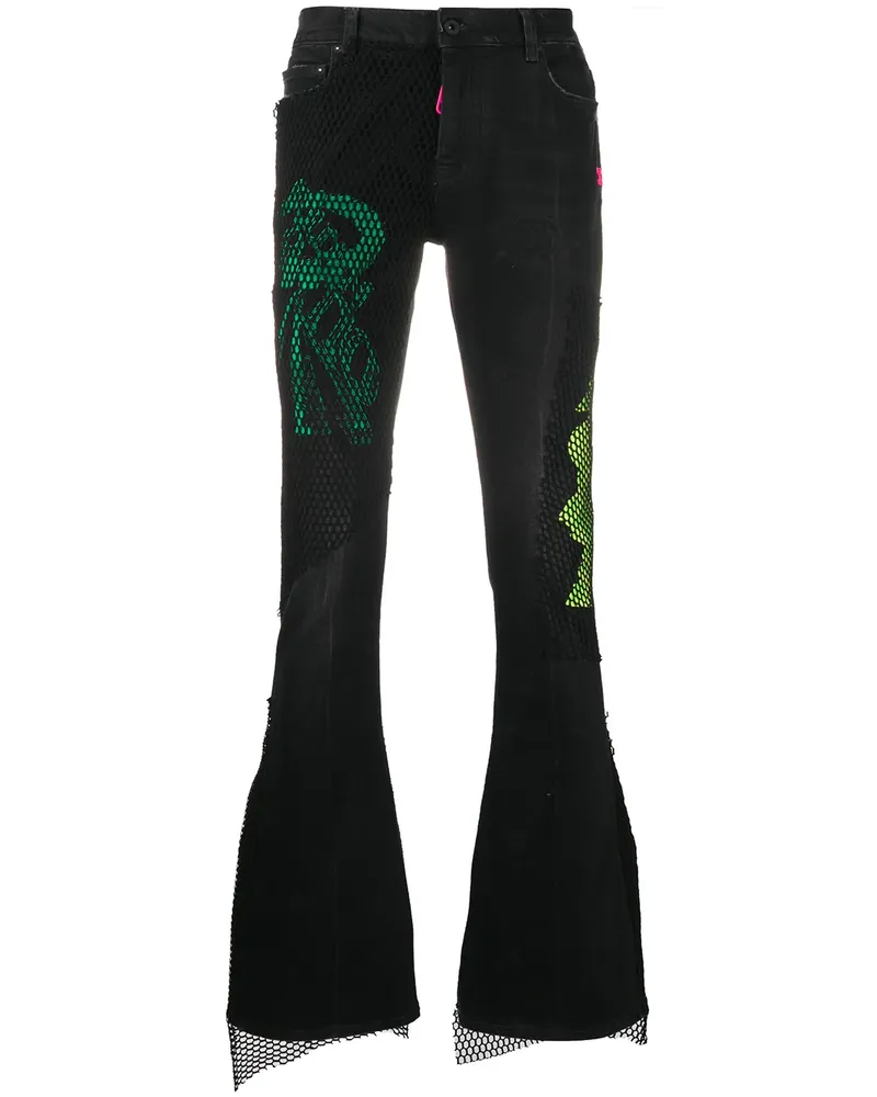 OFF-WHITE Ausgestellte Jeans - Schwarz Schwarz