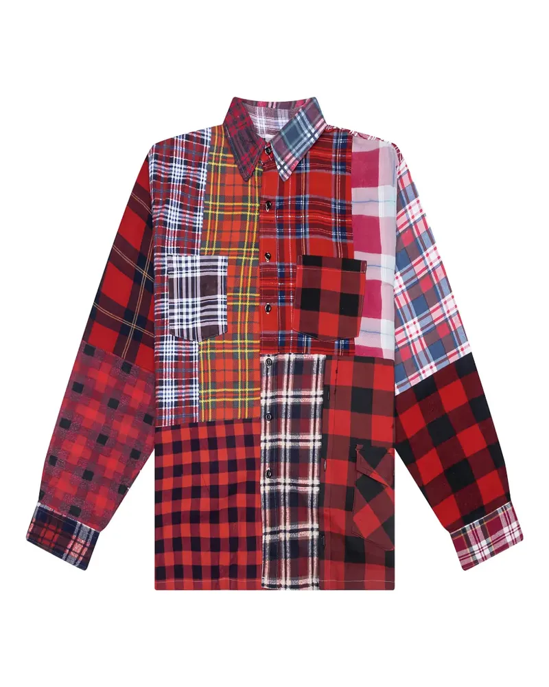 NEEDLES patchwork shirt - Rot Rot