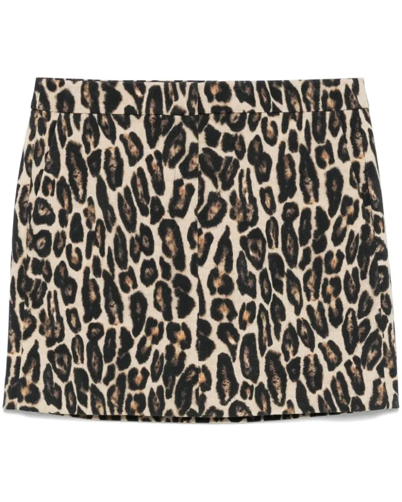 Theory Minirock mit Leoparden-Print - Nude Nude