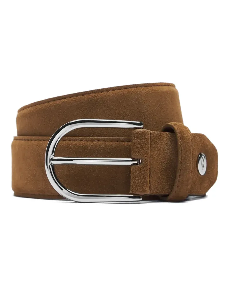 Brioni suede pin-buckle belt - Braun Braun