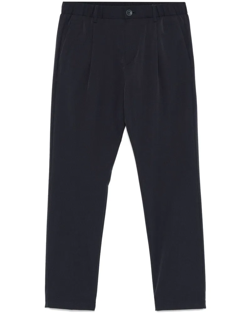 Herno Hose aus Seersucker - Blau Blau