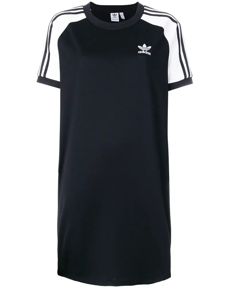 adidas Originals Adicolour 3-Stripe raglan dress - Schwarz Schwarz