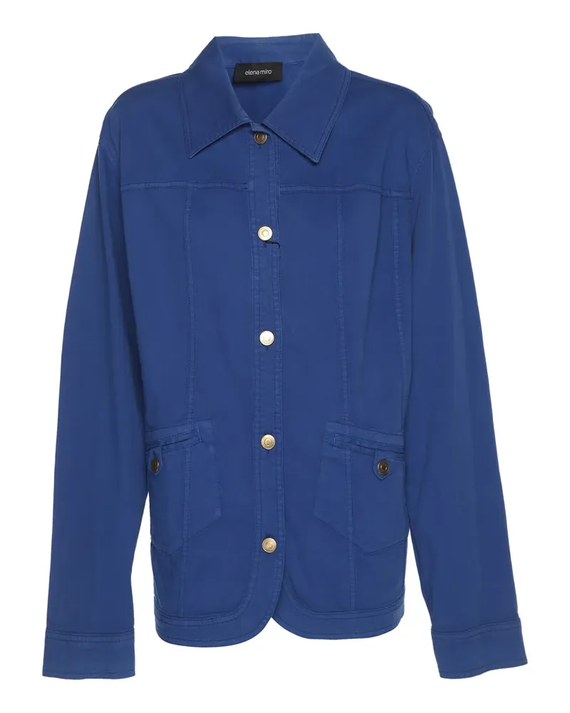 Elena Mirò Jacke mit Knöpfen - Blau Blau