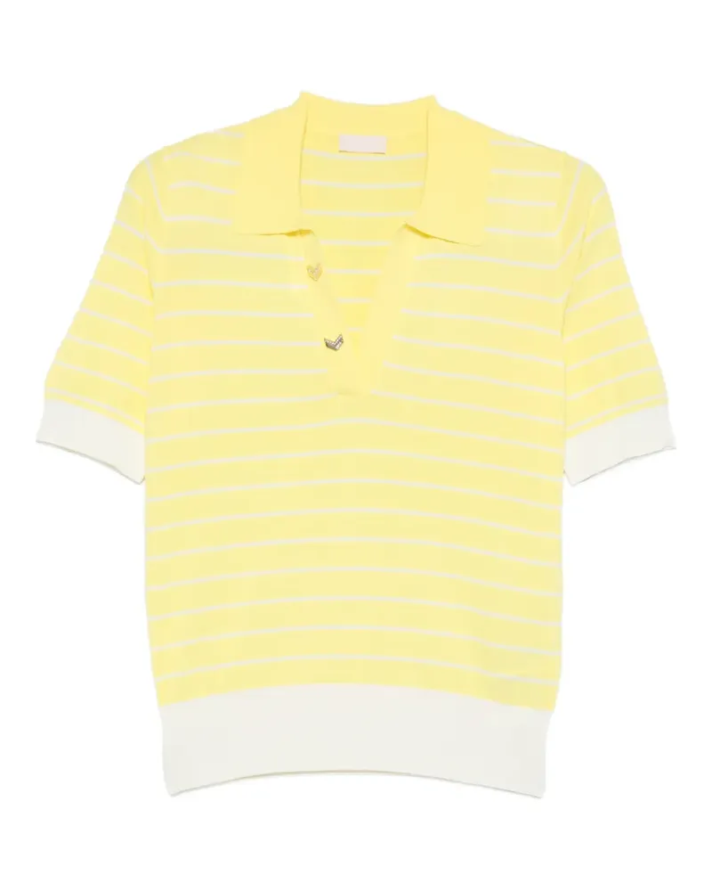 Liu Jo striped polo knitwear - Gelb Gelb