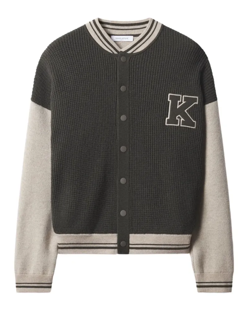 Kitsuné Cardigan mit Logo-Patch - Grün Grün
