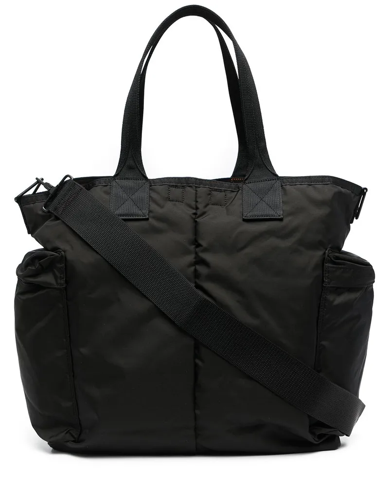 PORTER-YOSHIDA & CO Shopper mit seitlichen Taschen - Schwarz Schwarz