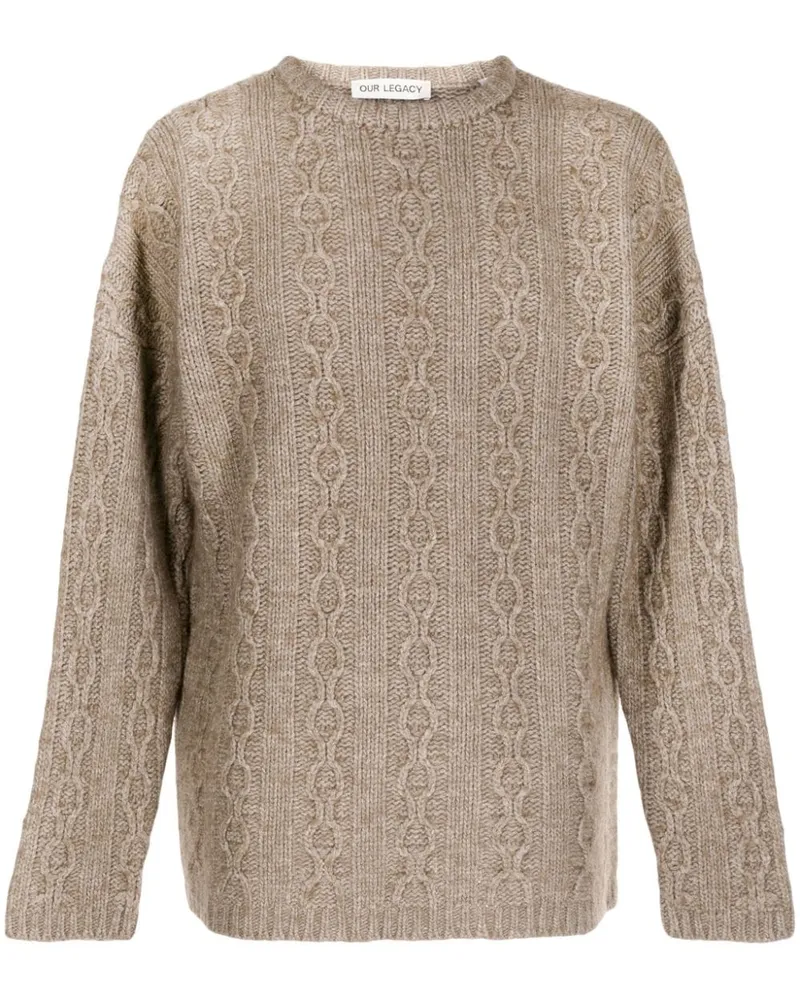 Our Legacy Pullover mit Zopfmuster Nude