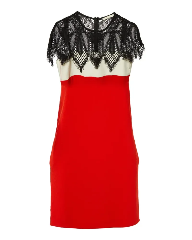 Maje lace overlay mini dress - Rot Rot