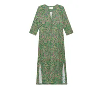 Midikleid mit Muschel-Print - Grün
