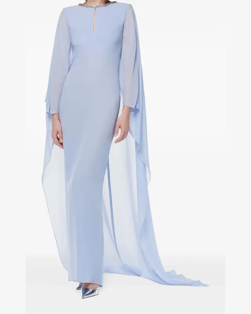 Roland Mouret Abendkleid aus Chiffon - Blau Blau