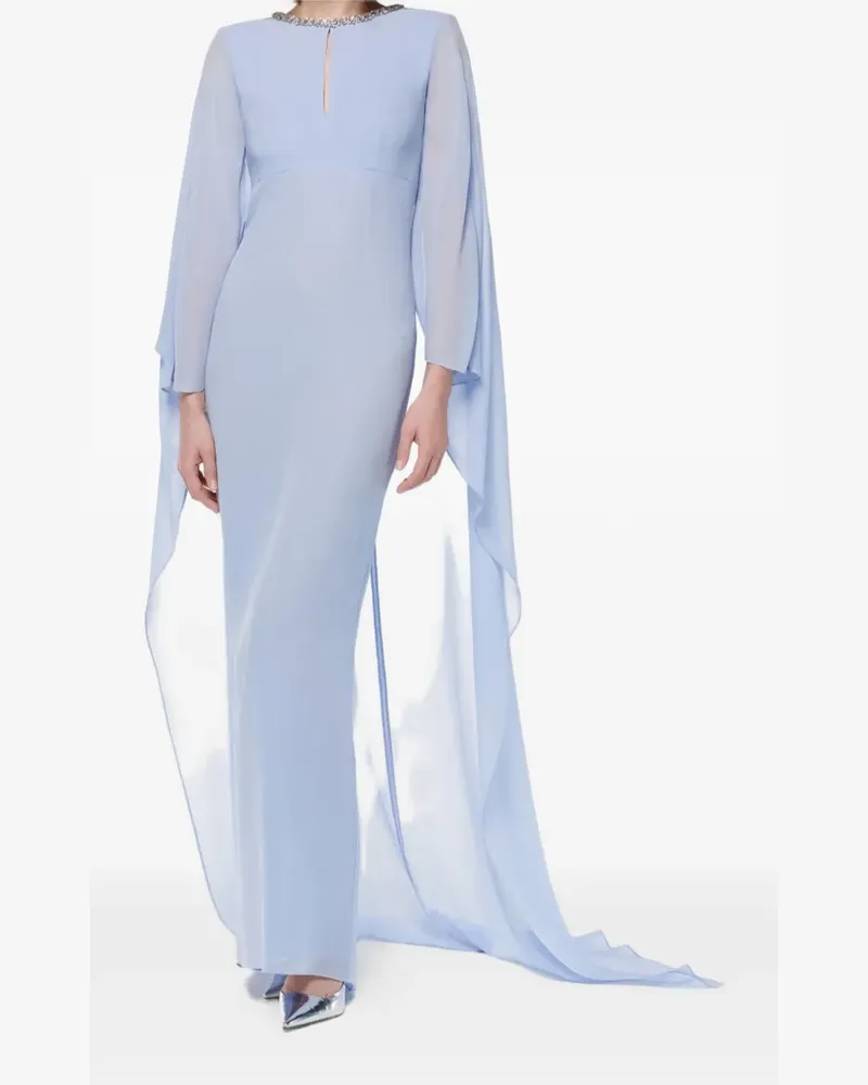 Roland Mouret Abendkleid aus Chiffon - Blau Blau