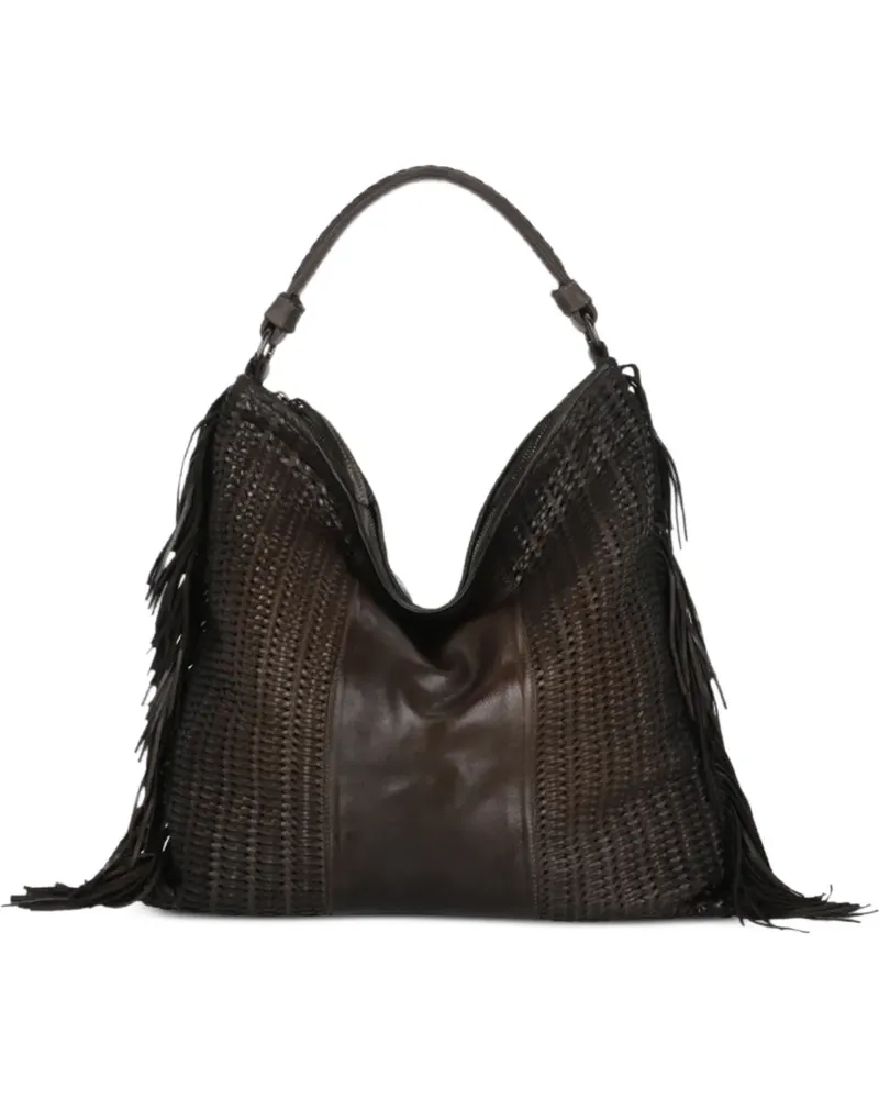 Reptile's House Vasia Tote Bag mit Fransen - Braun Braun