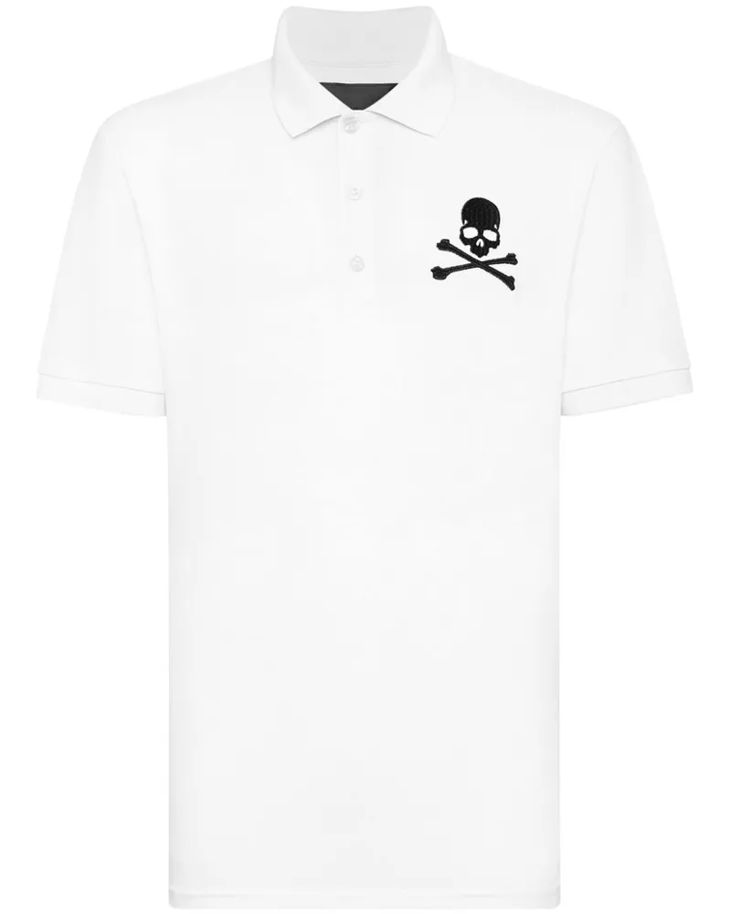 Philipp Plein Poloshirt mit Skull&Bones-Print - Weiß Weiß