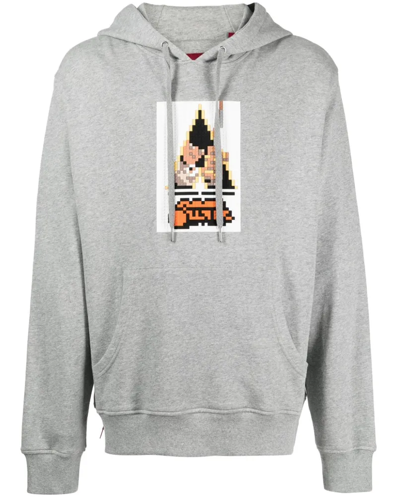 Mostly Heard Rarely Seen Hoodie mit Clock is Working-Print - Grau Grau