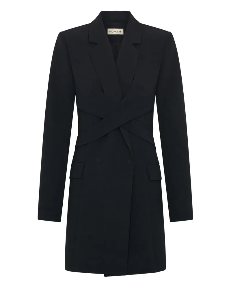 NICHOLAS Doppelreihiges Cielo Minikleid - Schwarz Schwarz