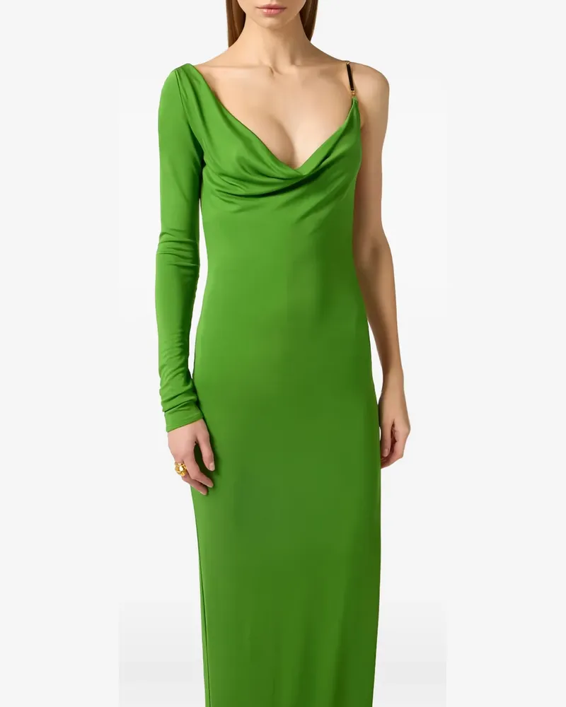 Elisabetta Franchi one-shoulder maxi dress - Grün Grün