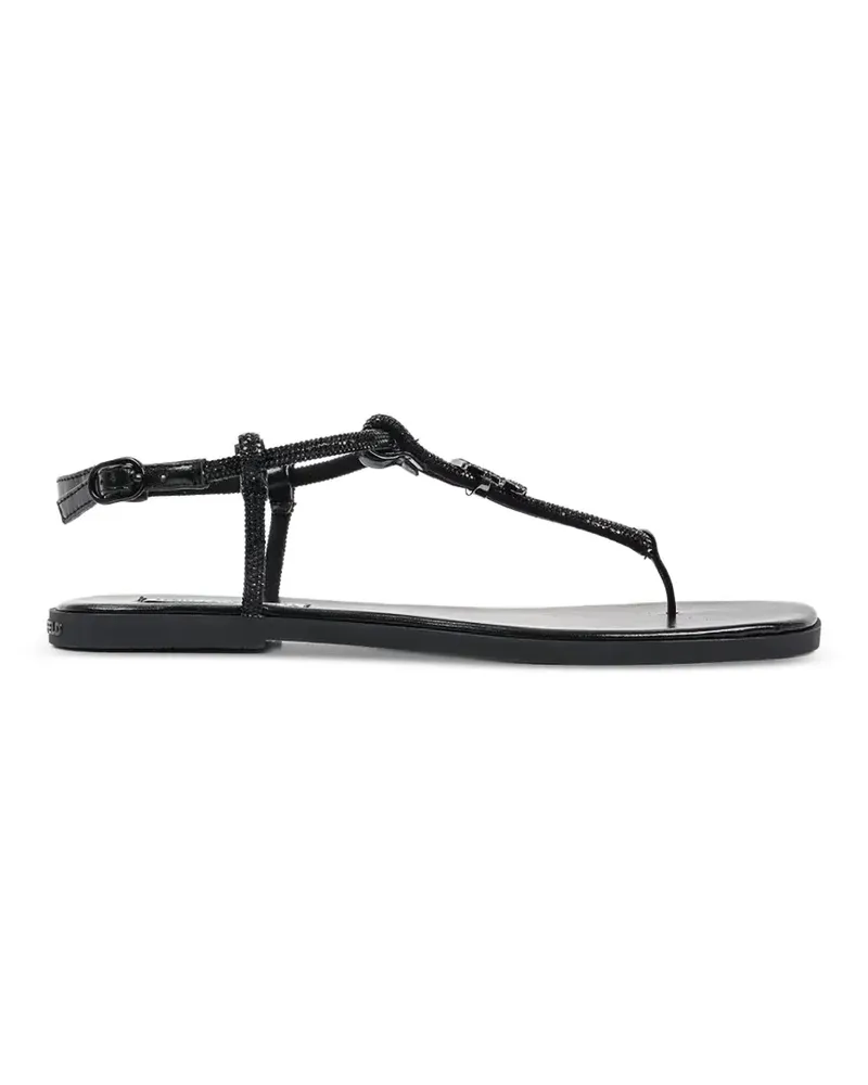 Karl Lagerfeld Olympia crystal-embellished logo-plaque sandals - Schwarz Schwarz