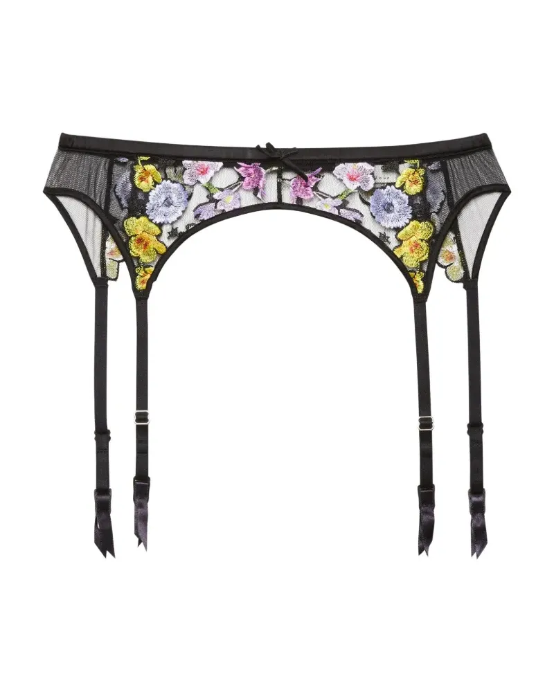 Fleur Du Mal Eden Strumpfhalter - Schwarz Schwarz