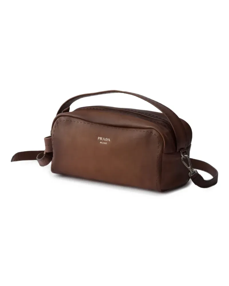 Prada Schultertasche aus Nappaleder - Braun Braun
