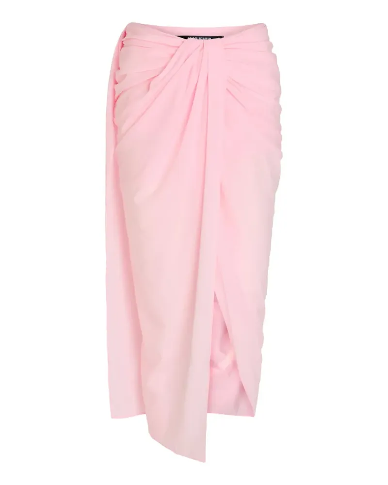 Jacquemus The Paréo draped wrap-style midi skirt - Rosa Rosa