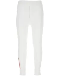 Prada Skinny-Hose mit Logo-Print Weiß