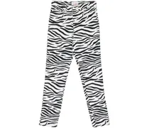 Schmale Belleville Jeans mit Zebra-Print
