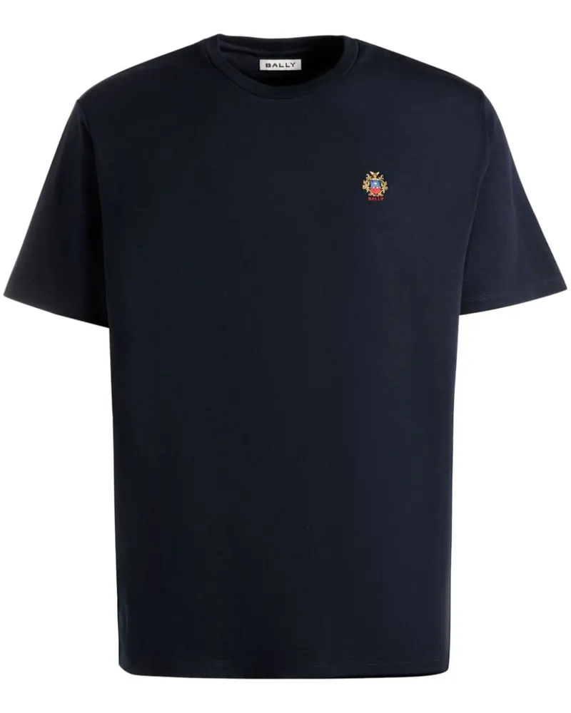 Bally T-Shirt mit Logo-Stickerei - Blau Blau
