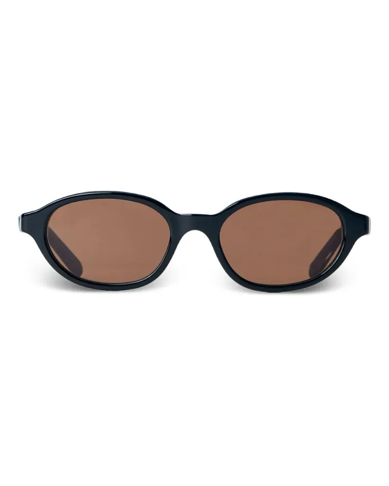 RETROSUPERFUTURE logo-engraved oval-frame sunglasses - Schwarz Schwarz