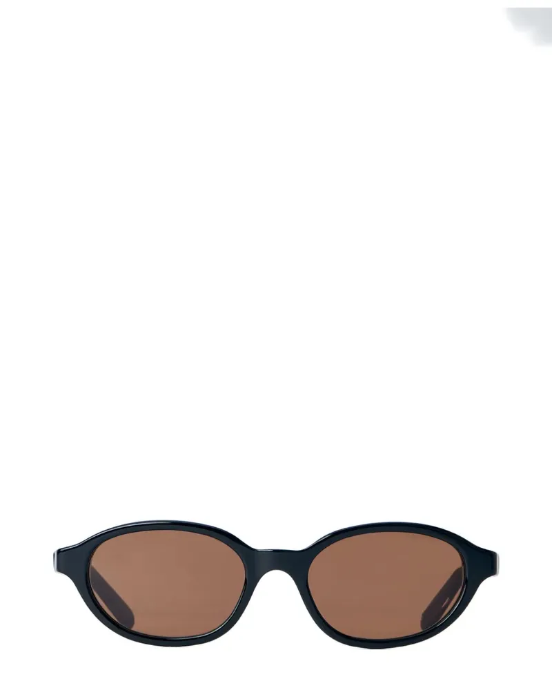 RETROSUPERFUTURE logo-engraved oval-frame sunglasses - Schwarz Schwarz