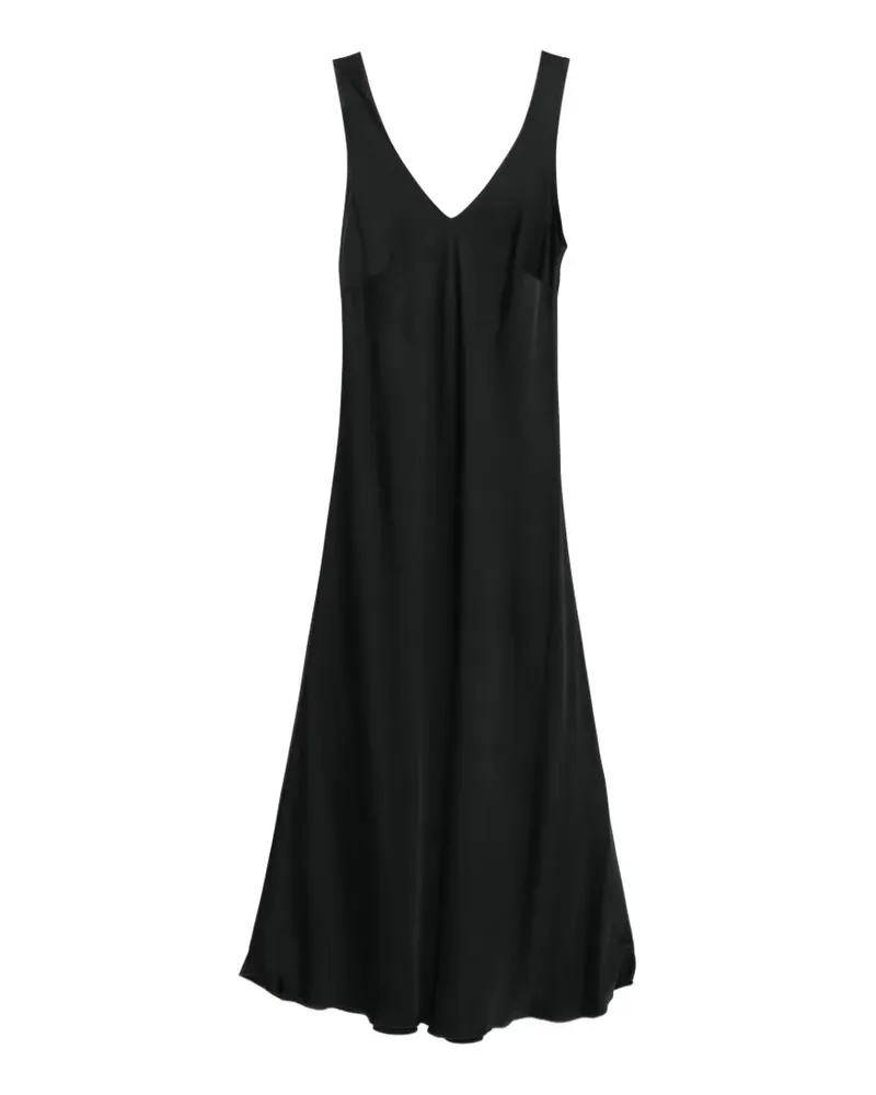 Dixie V-neck midi dress - Schwarz Schwarz