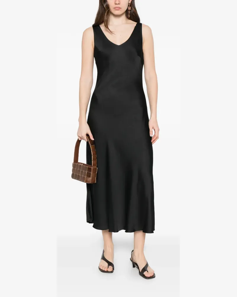 Dixie V-neck midi dress - Schwarz Schwarz