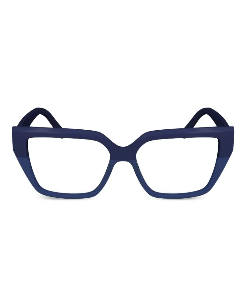 Ferragamo Brille mit eckigem Gestell - Blau Blau