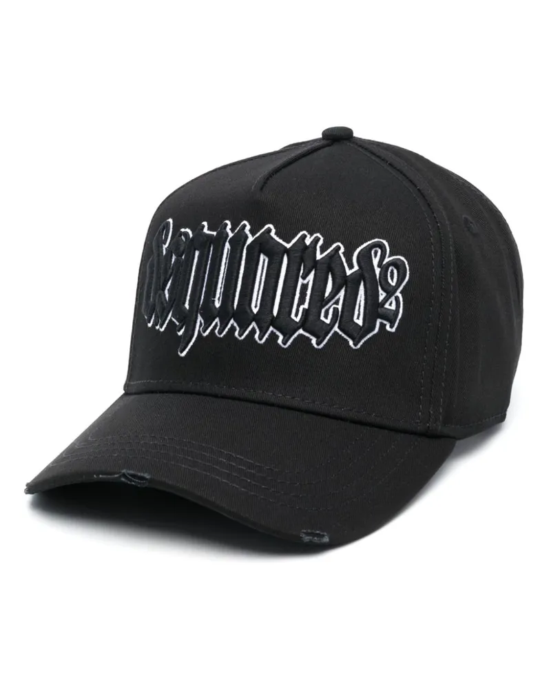 Dsquared2 Baseballkappe mit Logo-Stickerei - Schwarz Schwarz