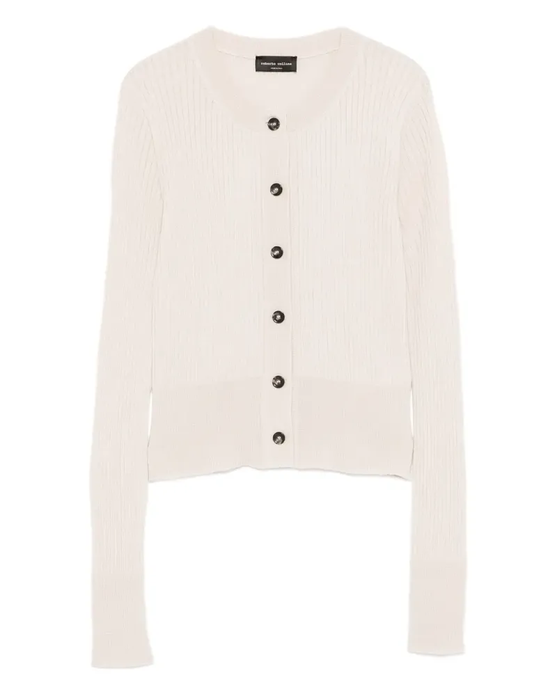 Roberto Collina Gerippter Cardigan mit Knöpfen - Nude Nude