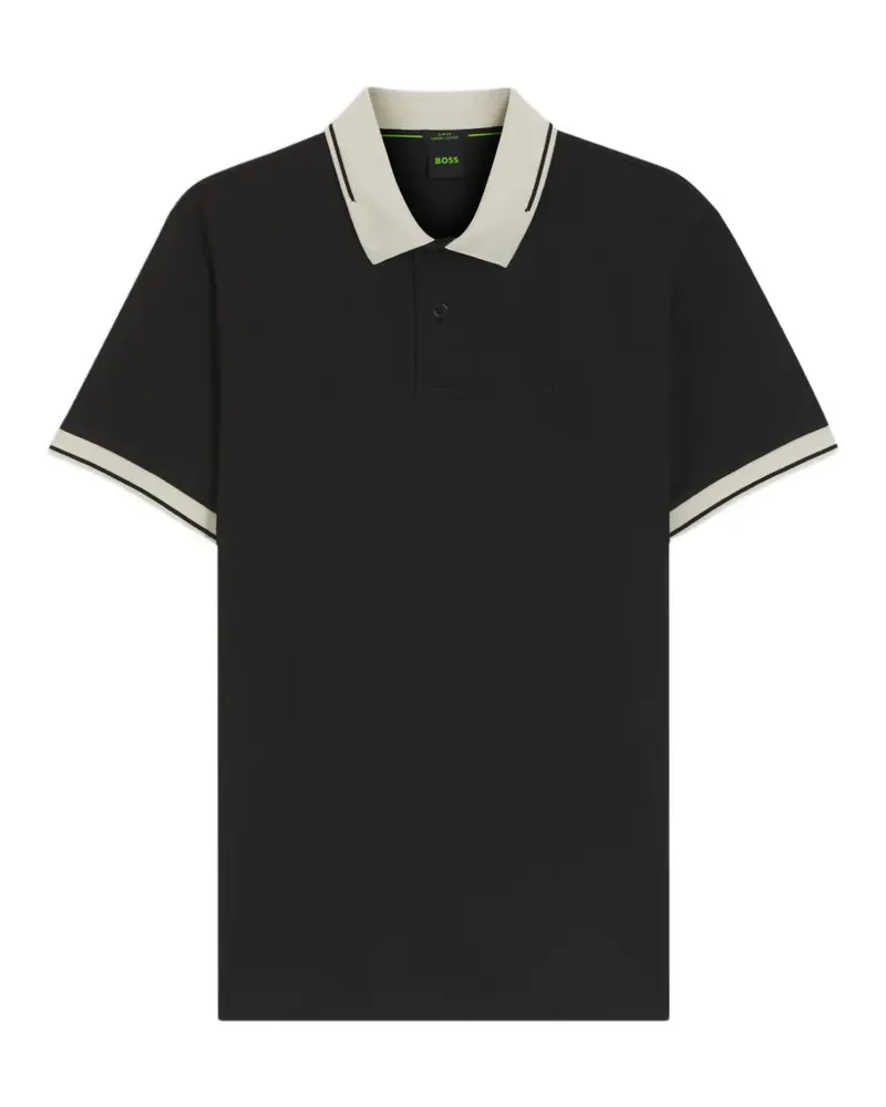 HUGO BOSS Poloshirt mit gestreiften Details - Schwarz Schwarz
