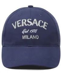 Versace Jeans-Baseballkappe mit Logo-Verzierung Blau