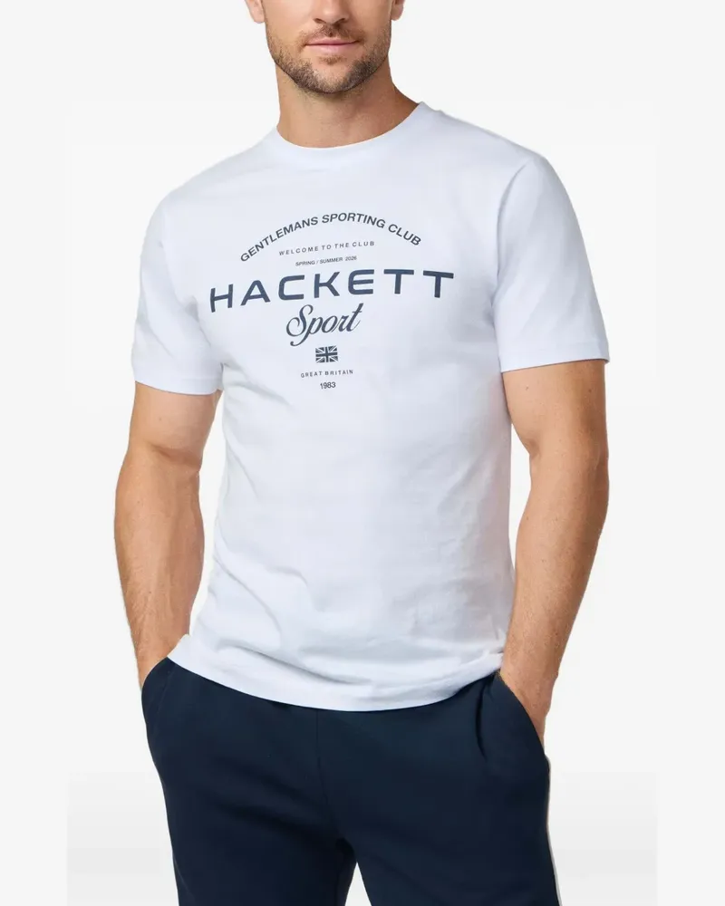 Hackett logo-print cotton T-shirt - Weiß Weiß