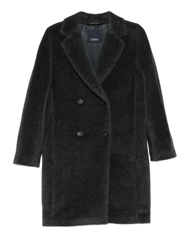 Max Mara Doppelreihiger Mantel - Blau Blau