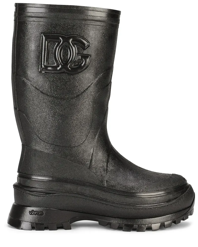 Dolce & Gabbana Stiefel mit Logo-Prägung - Schwarz Schwarz