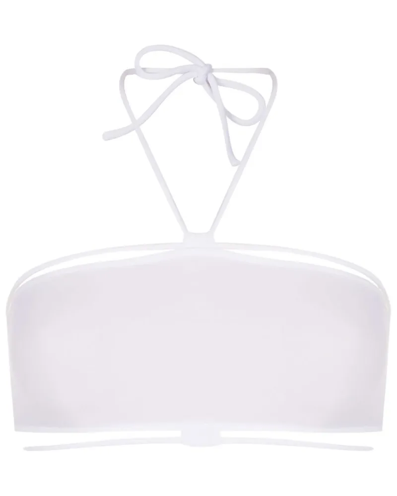Gloria Coelho Neckholder-Bikini mit hohem Bund - Weiß Weiß