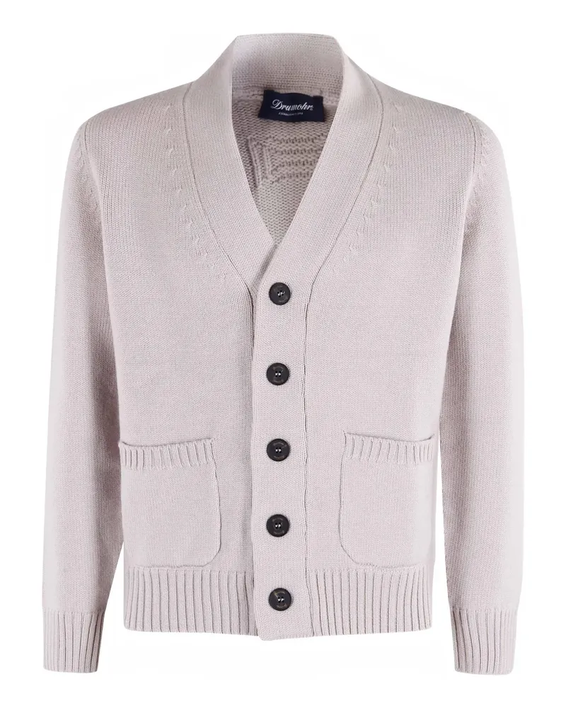 Drumohr  pocket button cardigan - Nude Nude