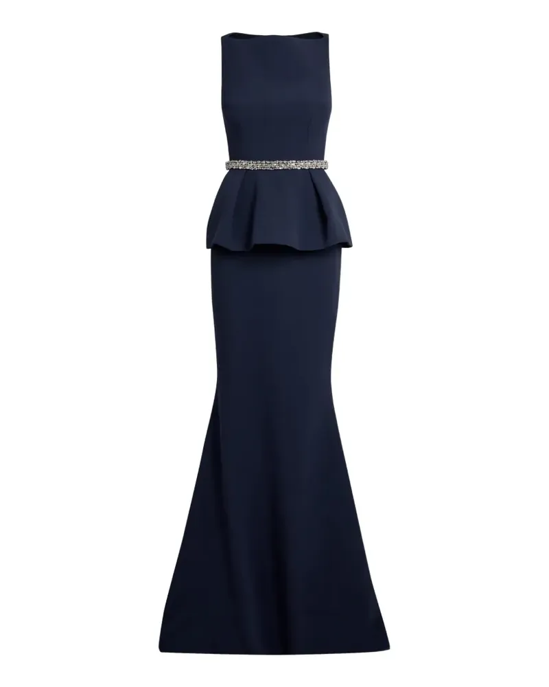 Safiyaa Carter Abendkleid mit Schößchen - Blau Blau