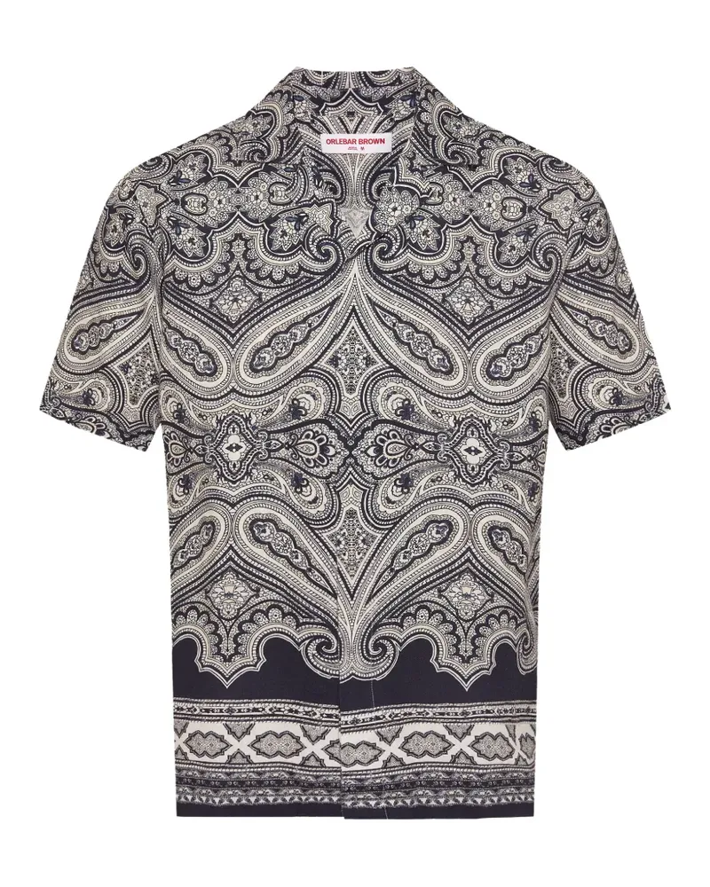Orlebar Brown Maitan paisley shirt - Blau Blau