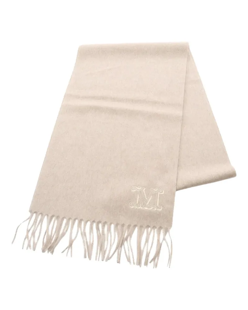 Max Mara Schal mit Monogrammmuster - Nude Nude