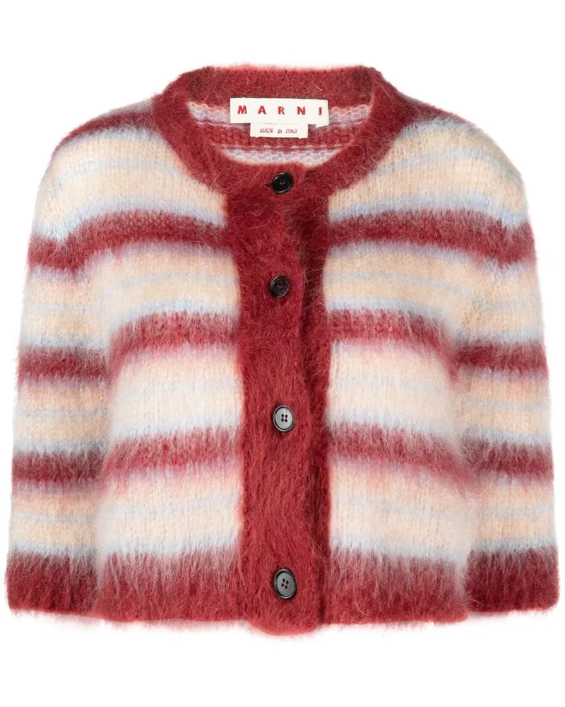 Marni Gestreifter Cardigan - Rot Rot